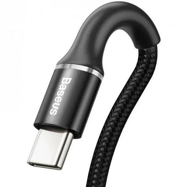 Кабель Baseus Halo Data USB to Type-C 3A 2m Black (CATGH-C01) - фото 2