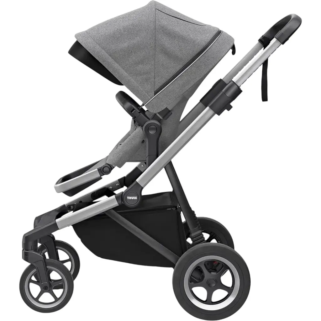 Дитяча коляска Thule Sleek Grey Melange з люлькою (TH 11000006) - фото 3