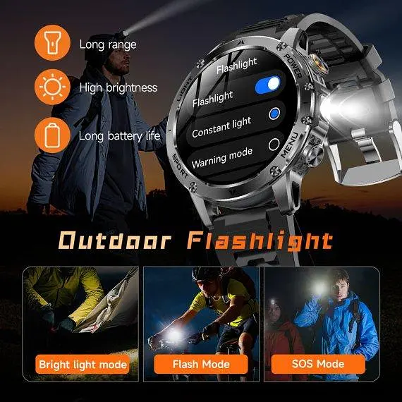 Смарт-годинник UWatch Smart Power Ultra Steel 2 ремінця Чорний (2702752675) - фото 5