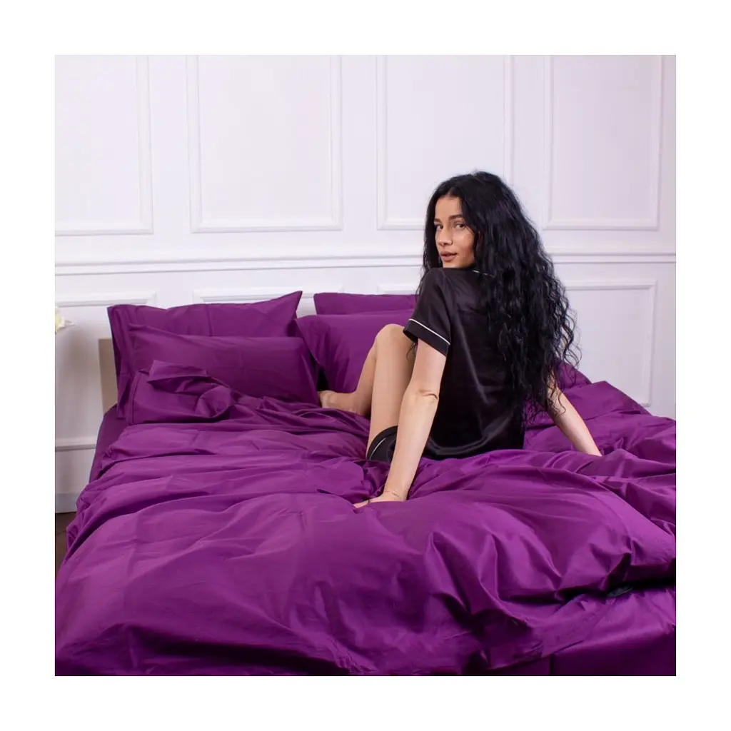 Постільна білизна MirSon Сатин 0846 Lilac 220х240 King Size (2200002025867) - фото 6