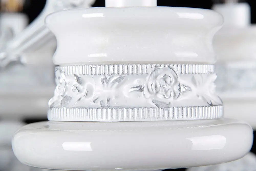 Люстра свічка LED Splendid Ray L77517/8, 8 ламп E14, білий, сріблястий, висота 70-100 см, сучасний стиль для дому - фото 5