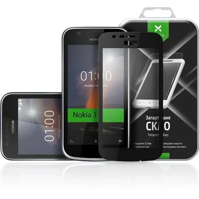 Скло захисне Vinga для Nokia 1 Black (VTPGS-N1B) - фото 3