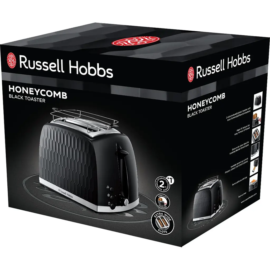 Тостер Russell Hobbs Honeycomb 850 Вт чорний (26061-56) - фото 2