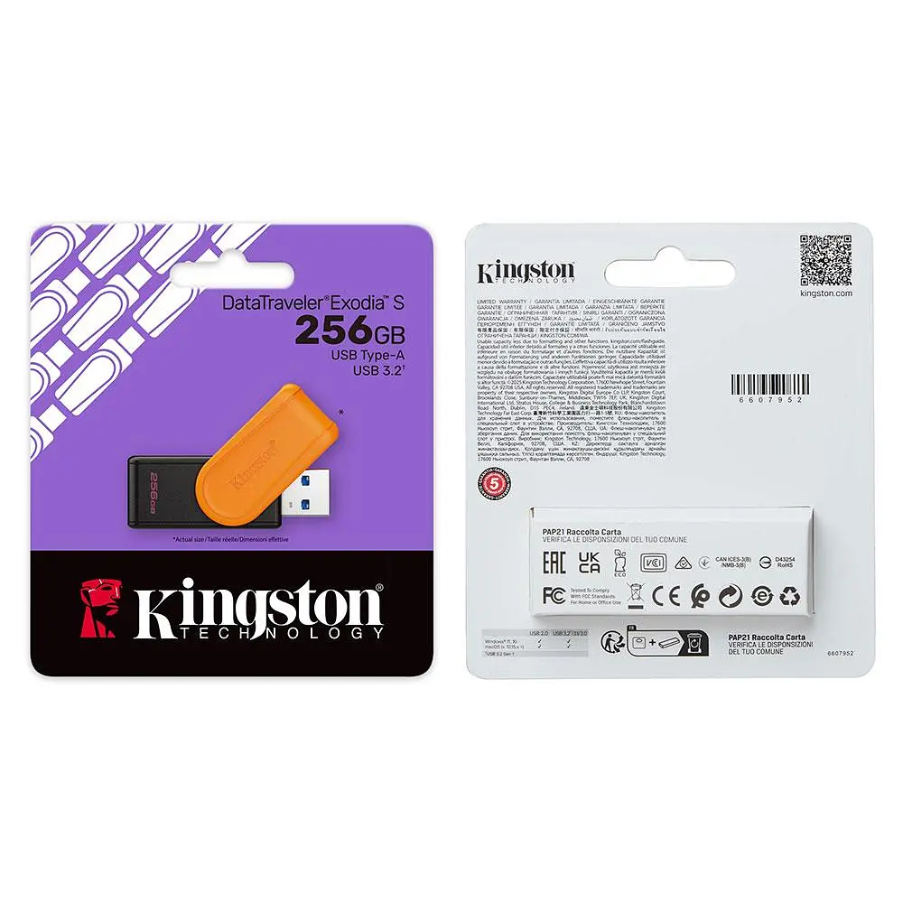 Флеш-накопичувач Kingston USB 3.2 DT Exodia S 256GB - фото 2