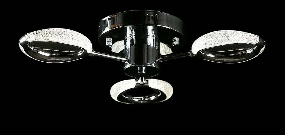 Люстра потолочная LED Splendid Ray LT9861/3, 80W, хром, белый, современный стиль с пультом - фото 3