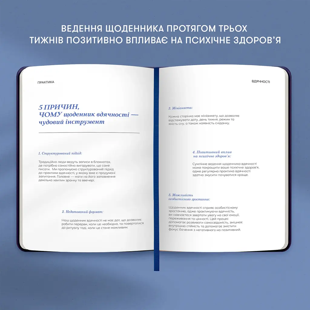 Щоденник вдячності «Сердечно дякую» темно-синій - фото 9