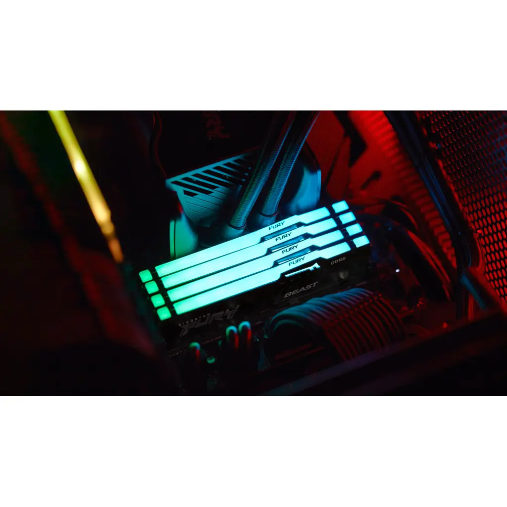 Модуль памяти для компьютера DDR5 64GB (2x32GB) 5600 MHz Beast RGB EXPO Black Kingston Fury (ex.HyperX) (KF556C40BBA-64) - фото 8
