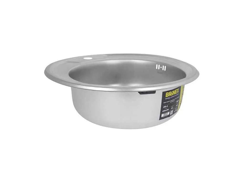Мийка врізна Brinex 490x490х160мм 1 490-A, Satin 0,6мм BRIN490SAT06 - фото 4