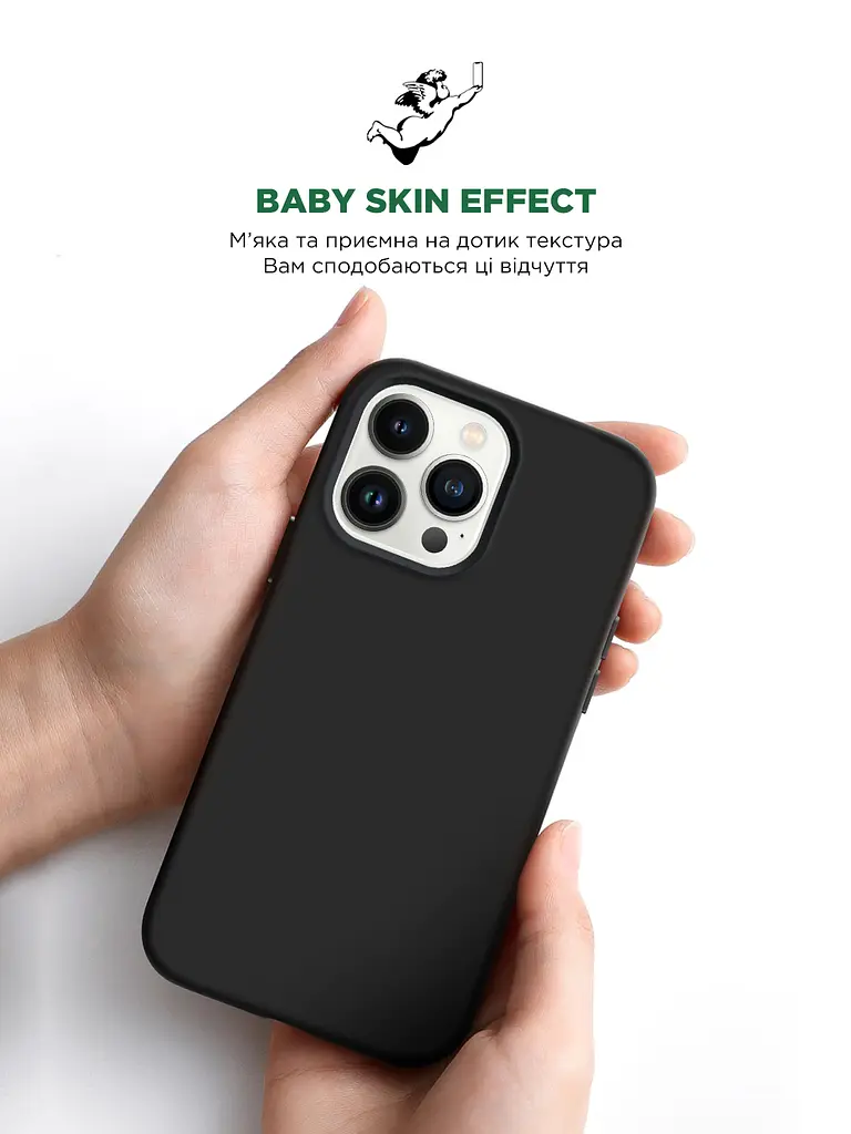 Силиконовый чехол для Apple iPhone 13 Pro, ICON2 Case, черный, противоударный, панель, защита всего корпуса, матовая поверхность Soft Touch, выступает над дисплеем, совместим с защитными стеклами и пленками, с микрофиброй, ArmorStandart (ARM60601) - фото 8