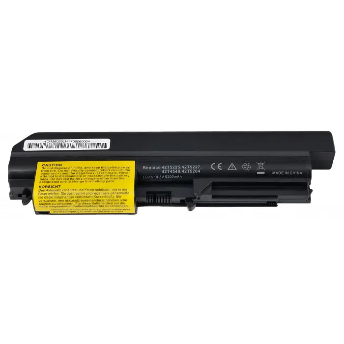 Акумуляторна батарея Lenovo 42T5227 Thinkpad R400 T400 R61 R61i T61 10.8V 5200 mAh - фото 3