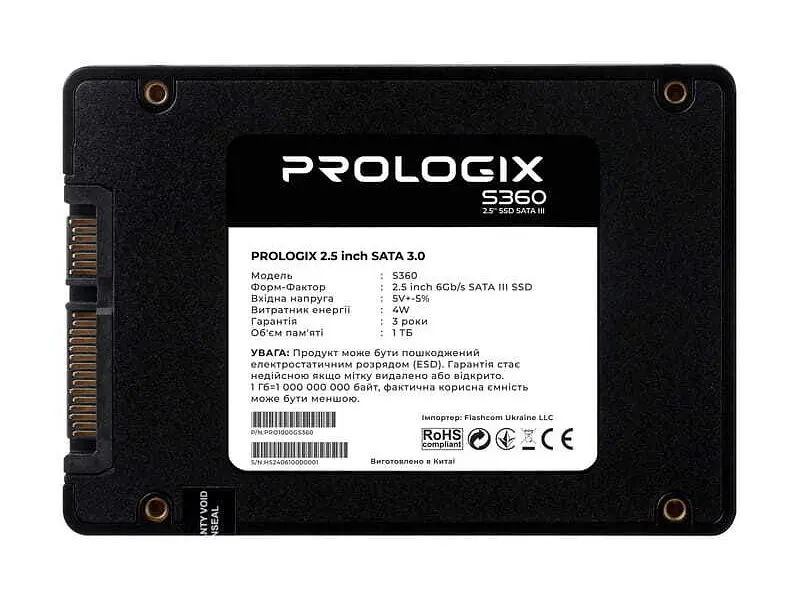 SSD-накопичувач PrologiX S360 1 TB (PRO1000GS360) - фото 2