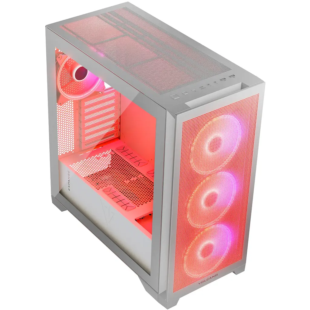 Корпус Modecom VOLCANO EXPANSE S ARGB 4x140mm fans MIDI USB 3.0x2+TYPE-C БІЛИЙ без Блок живлення ATX - фото 6