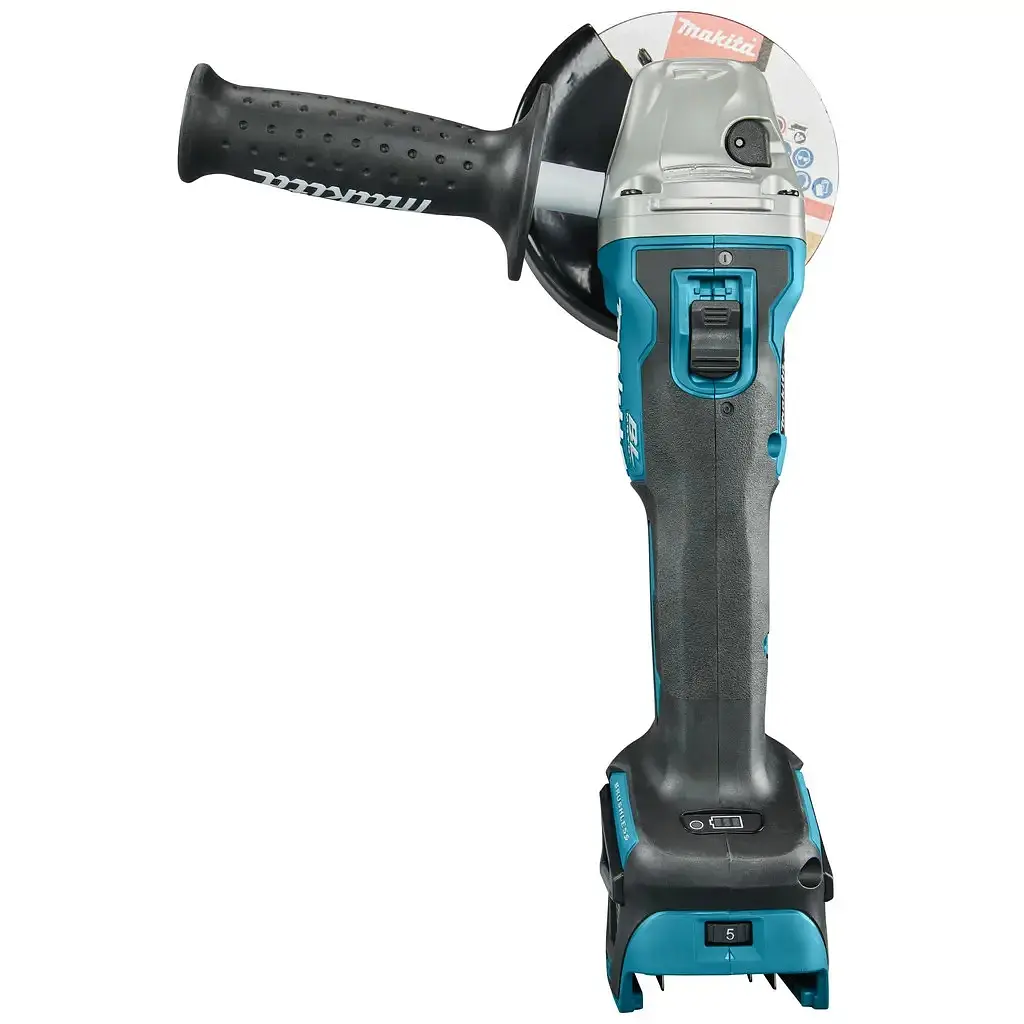 Шліфмашина кутова акумуляторна Makita DGA511RT2 (125 мм, 3000-8500 об/хв, BL, LXT) - фото 6