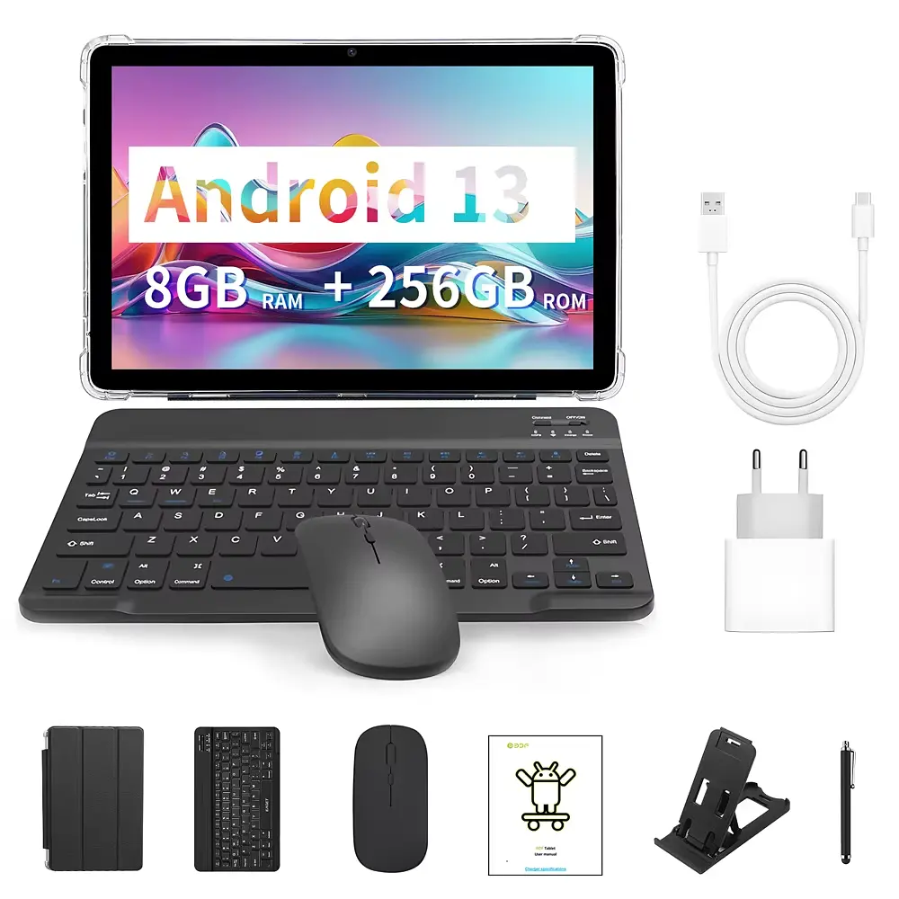 Планшет BDF G10 8ГБ 256ГБ Android 13 Set Version з комплектом аксесуарів Grey