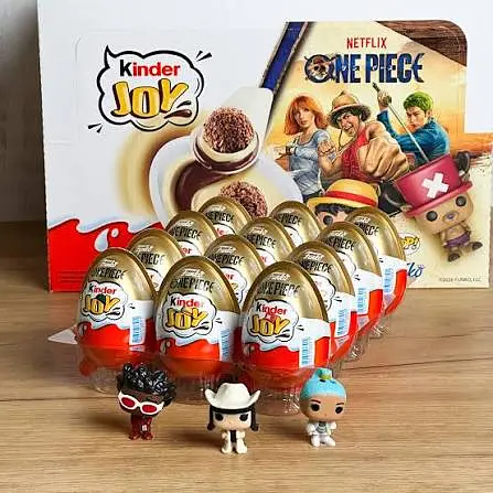 Шоколадные яйца Kinder Joy Funko One Piece 12 шт*20 г - фото 2