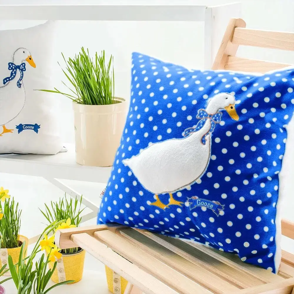 Подушка декоративная Ideia Гусь, с вышивкой, 43х43 см, темно-синий (8-12847) - фото 3