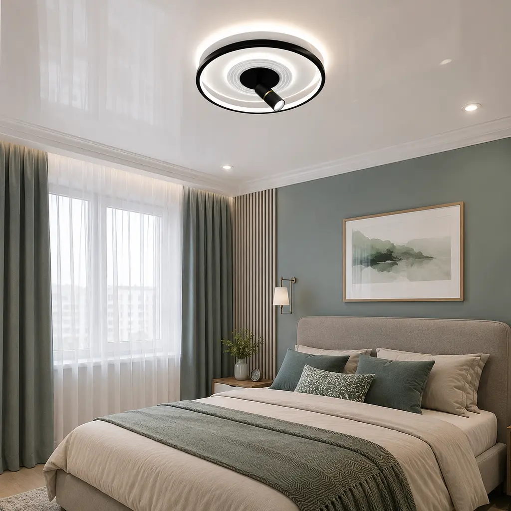 Сучасна LED-люстра Diasha 5531WH+BK dimmer білий + чорний, 64 Вт, з пультом і димером, 47 см - фото 3