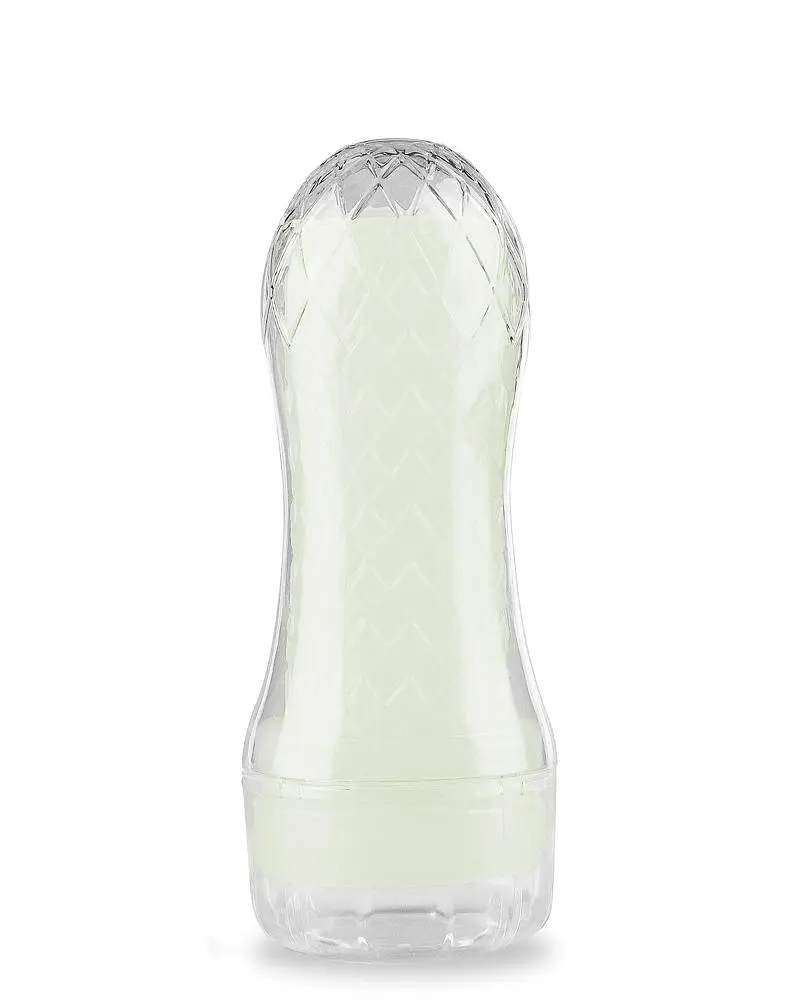 Мастурбатор Lovetoy Lumino Play Crystal Ribbed що світиться у темряві, 20.5х8 см (прозорий)