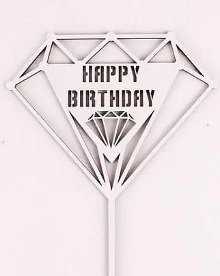 Топпер "Happy Birthday" діамант