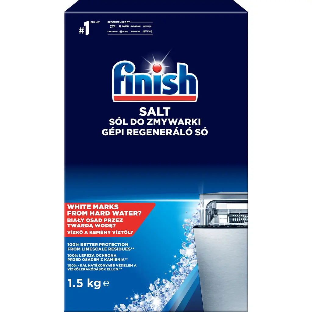 Finish Ultimate Care Set 4-в-1: Капсули для посудомийних машин Finish Ultimate All in 1, 80 шт, Засіб Finish для очищення посудомийних машин 250 мл, Сіль для посудомийних машин Finish 1.5 кг, Ополіскувач для посудомийних машин Finish, 400 мл - фото 13