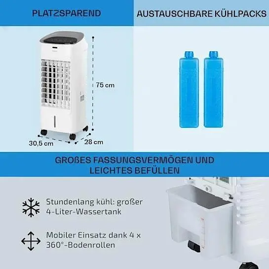 Мобильный кондиционер-вентилятор OneConcept Coolster 4-в-1 (10032347) - фото 5