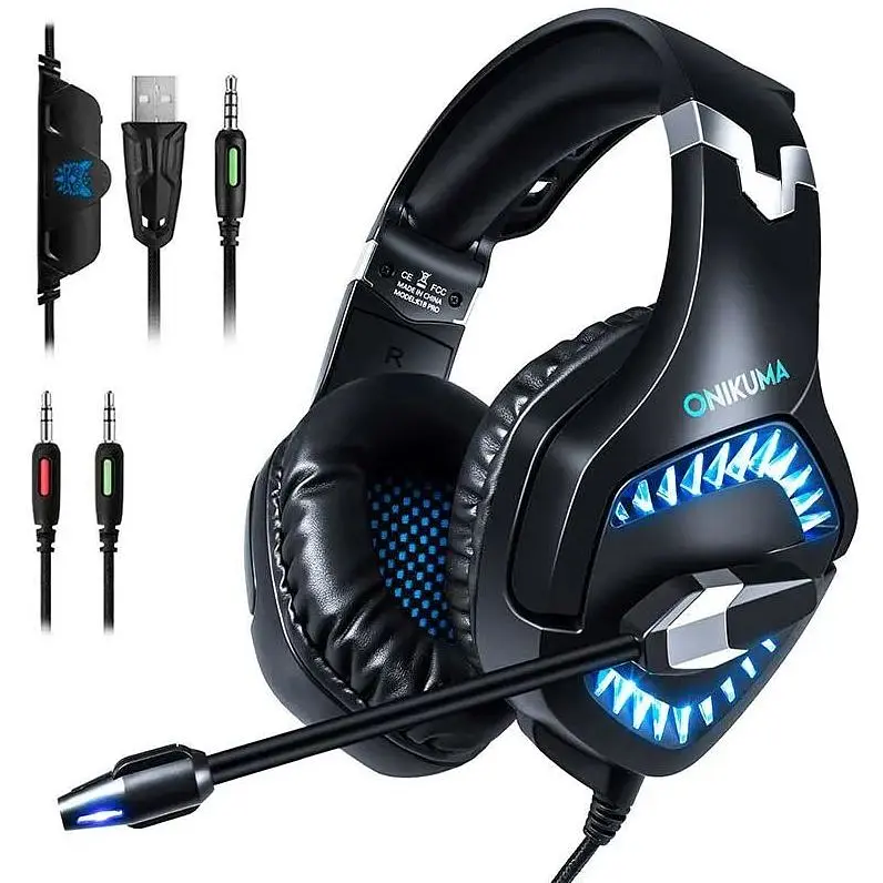 Наушники Onikuma Gaming with LED K1 Pro черные - фото 8