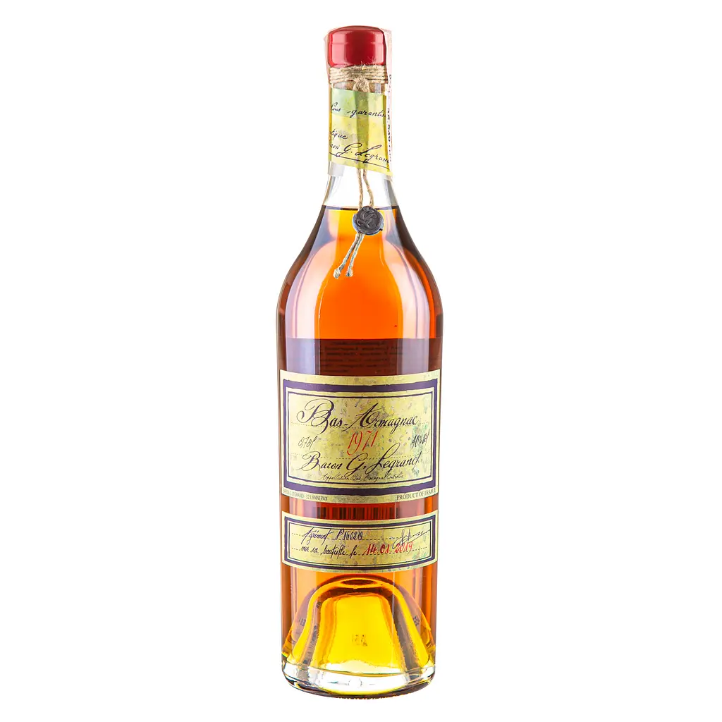 Арманьяк Baron Gaston Legrand Bas Armagnac 1971, в деревянной коробке, 40%, 0,7 л - фото 2