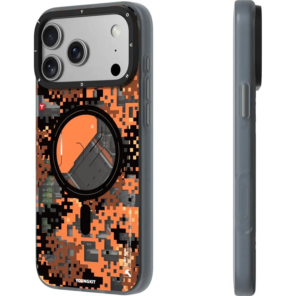 Чохол YoungKit Camouflage with Magnetic Ring для Apple iPhone 17 Pro Max Orange Camo [168252] - фото 3