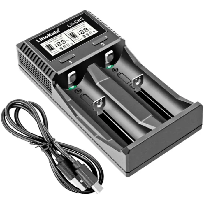 Зарядний пристрій LiitoKala Lii-CH2, 18650, 26650, 21700, АА, ААА Li-ion (1.5V), LiFePO4, NiMH акум - фото 5