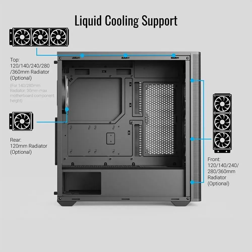 Корпус AeroCool D501A-G-BK-v2 Black (ACCM-DS01043.11) [146669] - фото 10