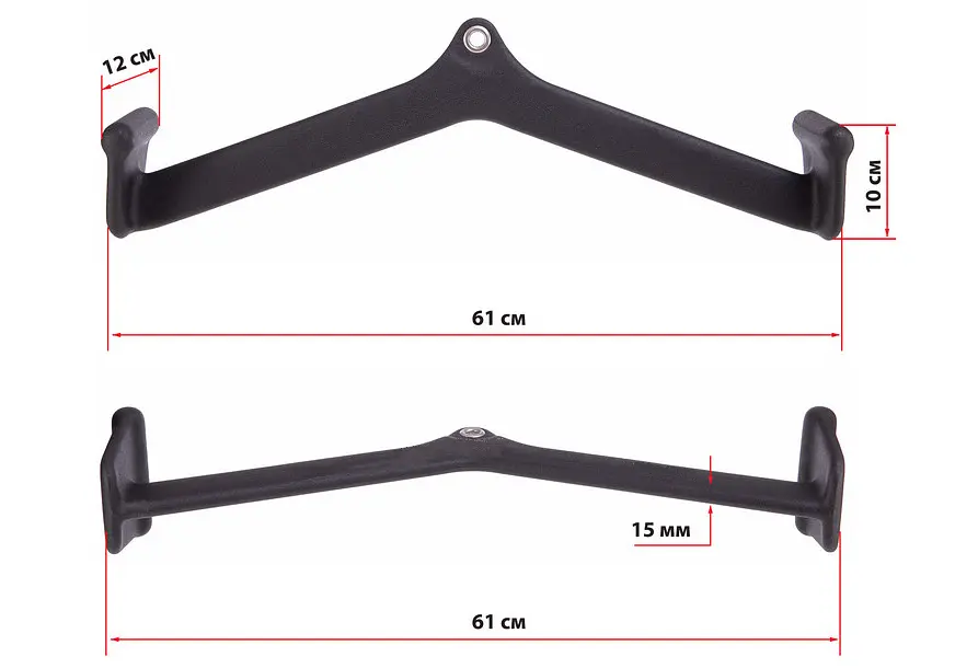 Ручка для тяги EasyFit з широким хватом 61 см - фото 2