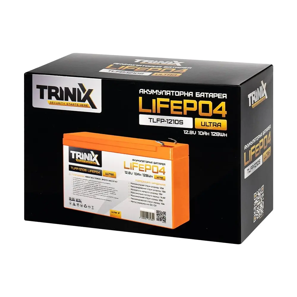 Акумуляторна батарея літій-залізо-фосфатна 12.8В 10А*год Trinix TLFP-1210S Ultra LiFePO4 (Orange) (44-00090) - фото 6