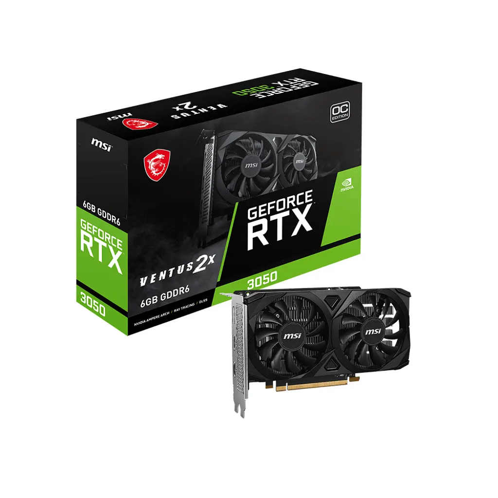 Відеокарта MSI GeForce RTX3050 6Gb VENTUS 2X E OC (RTX 3050 VENTUS 2X E 6G OC) - фото 5