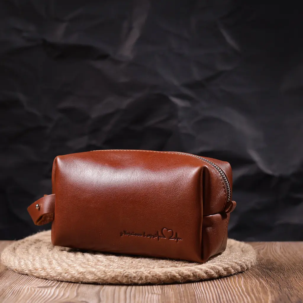 Косметичка кожаная мужская GRANDE PELLE 18.5х10х9 см sum0020992 - фото 6
