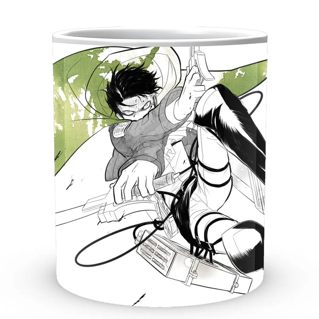 Кружка GeekLand Атака Титанов Attack on Titan Леви Аккерман атака AT.02.58 330 мл белая - фото 2