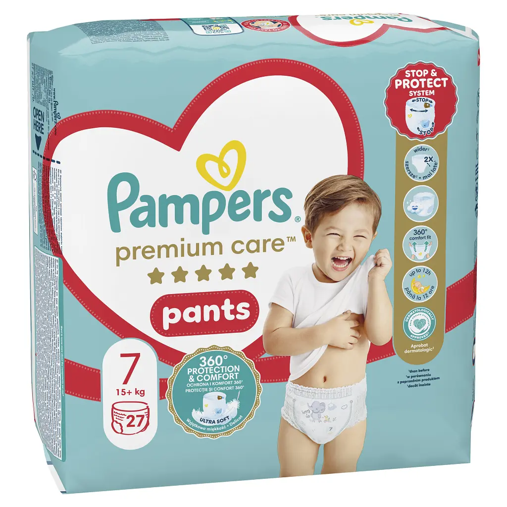 Підгузки Pampers Premium Care Pants Трусики Розмір 7 (15+ кг) 27 шт. (8006540807026) - фото 2
