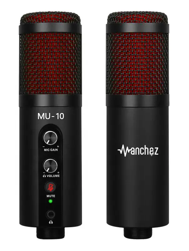 Конденсаторний мікрофон студійний Manchez SU-10 зі штативом USB Black (3_00987) - фото 4