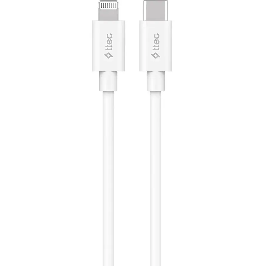 Кабель Ttec USB Type-C - Lightning (M/M), 1.5 м, White (2DKM04B) - фото 2