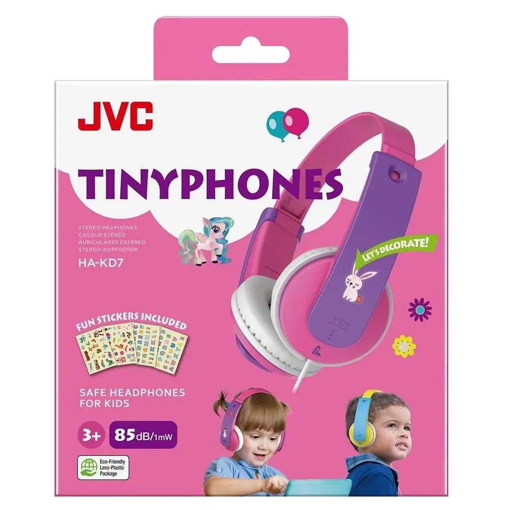 Навушники JVC HA-KD7 Pink Purple (for Kids) (HA-KD7-PNE) - фото 3