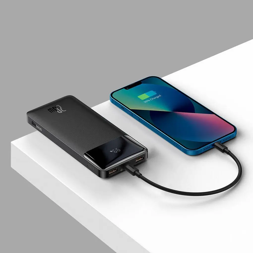 Зовнішній акумулятор Baseus Bipow Overseas 20W 10000mAh Black (PPBD050301/PPDML-L01) [79289] - фото 9
