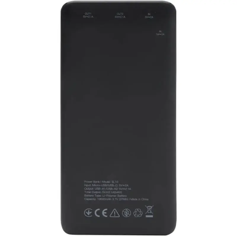 Батарея універсальна GEAR 10000mAh, 10W, USB-TypeC, 2*USB-A, Micro-USB, black (SL10) - фото 2