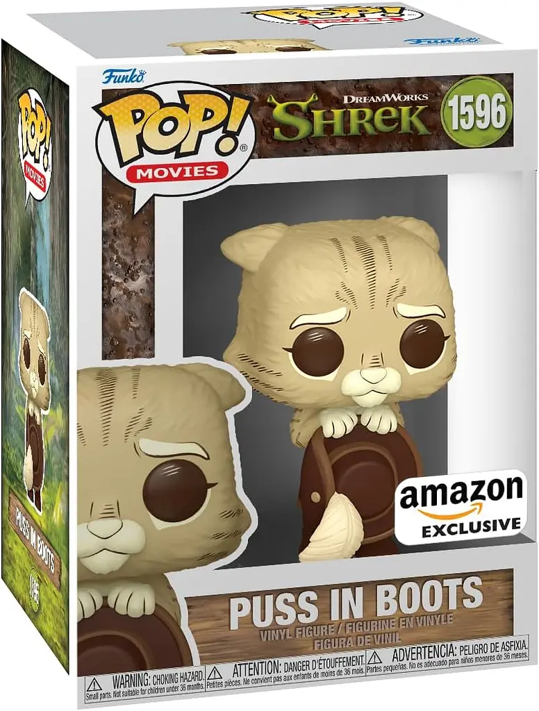 Коллекционная фигурка Funko Pop Шрек Кот в сапогах Shrek Puss in Boots Brown 10 см FP S P 1596 - фото 2