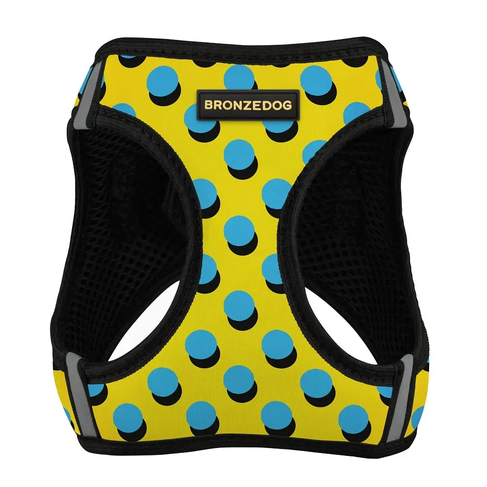 Шлея для собак Bronzedog Sport Vest Поп Арт XS 17х13х3 см жовта - фото 2