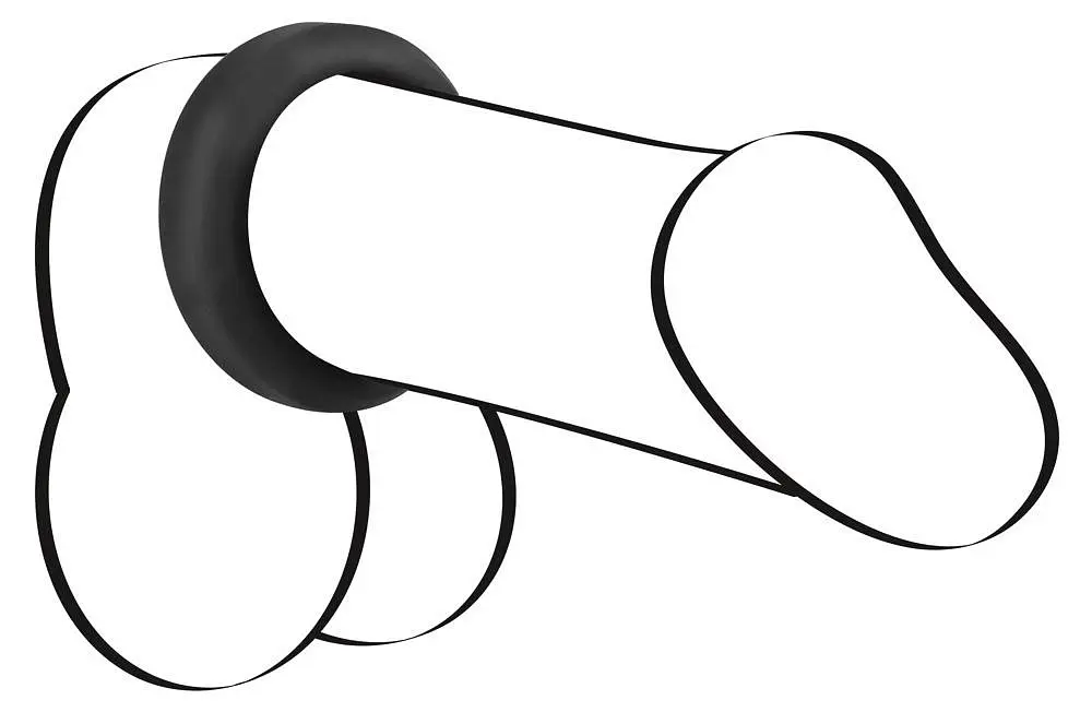Ерекційне кільце Black Velvets Cock Ring 3.8 см чорний - фото 12