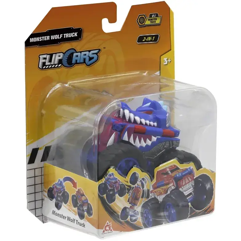 Машинка-трансформер Flip Cars 2 в 1 Монстр-трак Вовк EU463875A-01 - фото 6
