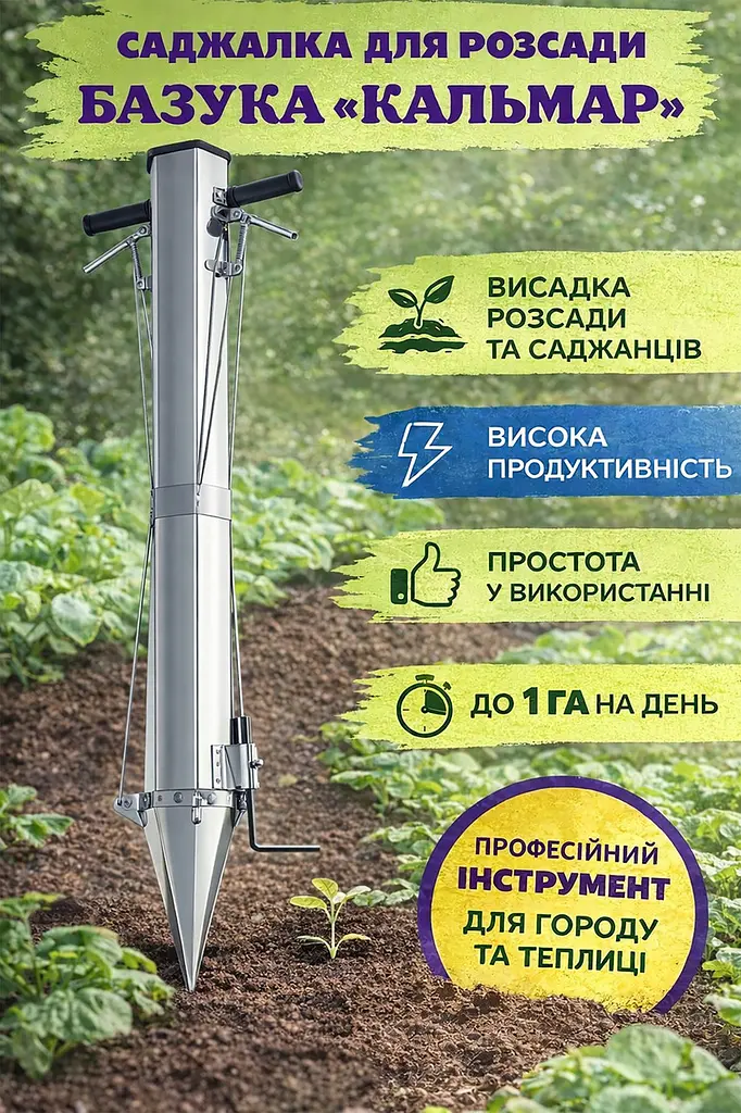 Розсадна сівалка Кальмар ручна саджалка-пістолет для розсади, посіву та внесення добрив з двома ручками, Господар 86014 - фото 9