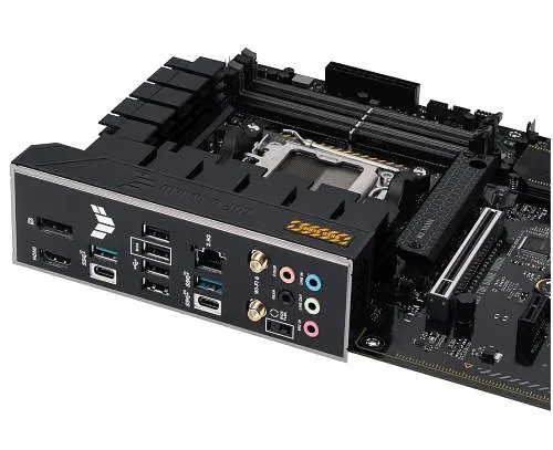 Материнська плата Asus AM5 TUF Gaming B650-PLUS WIFI, B650, 4xDDR5, Int.Video (CPU), 4xSATA3, 3xM.2, 2xPCI-E 4.0 16x, 2xPCI-E 4.0 1x, Realtek 7.1, Realtek 2.5Gb, WiFi 6, Bluetooth 5.2, 6xUSB3.2/6xUSB2.0, HDMI/DP, ATX - фото 5