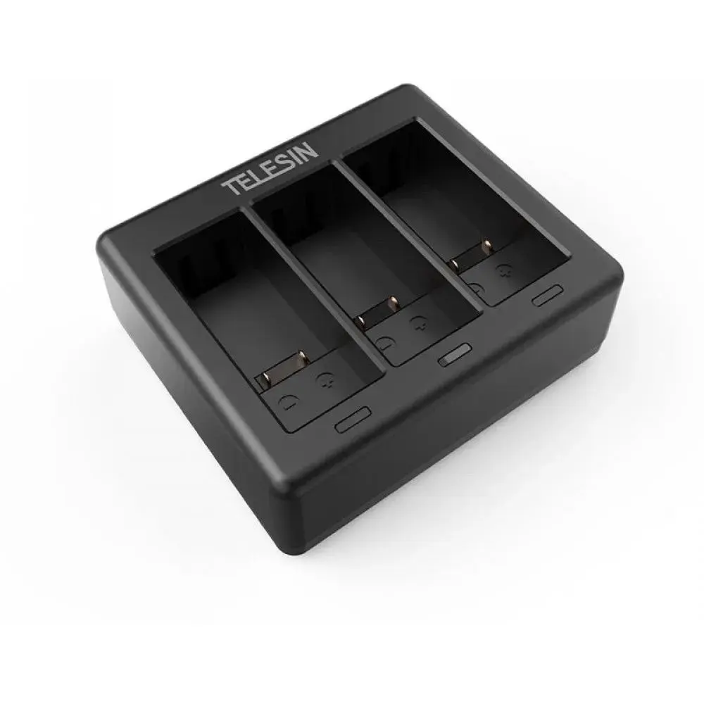 Зарядний пристрій TELESIN GoPro HERO 9/10/11/12 Charger 3х8000 мА (GP-BCG-902) Black [64193] - фото 2