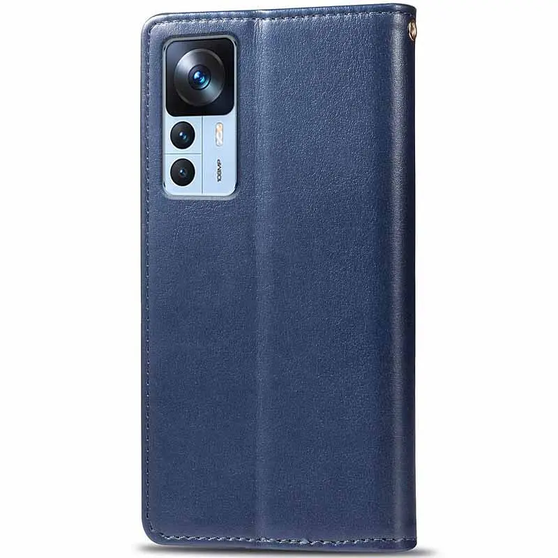 Кожаный чехол книга GETMAN Gallant PU для Xiaomi 12T / 12T Pro Синий, Искусственная кожа, Слот для визитки - фото 2