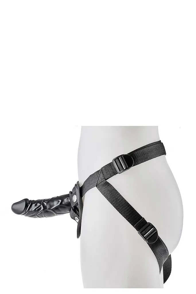 Страпон Dream Toys Blaze Harness with Dildo, 13 см (чорний) - фото 3
